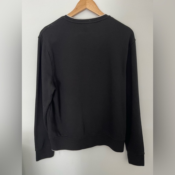 Large - Michael Kors Men's Embossed Logo Pullover Crewneck Sweatshirt - Black - Picture 2 of 4